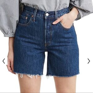 Women's Levi's® 501® Mid-Thigh Frayed Jean Shorts